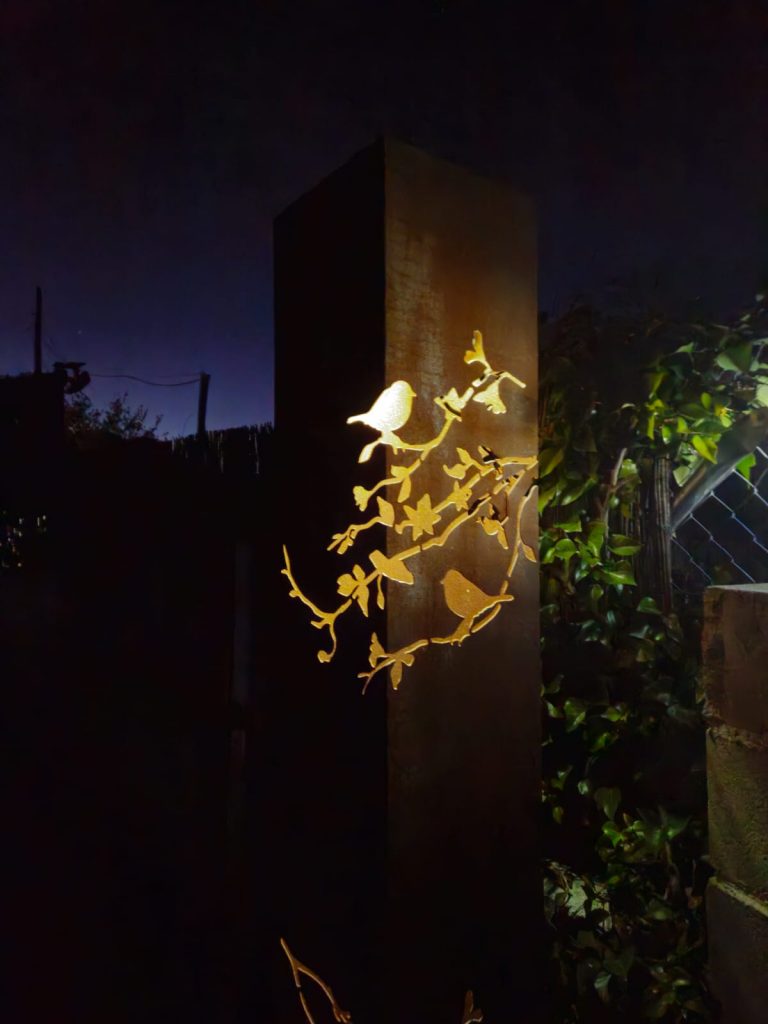 columna decorativa acero corten